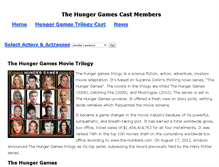 Tablet Screenshot of hungergamescast.com